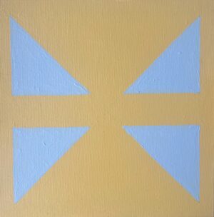 20x20cm Akryl Maleri - Lyseblått Symbol