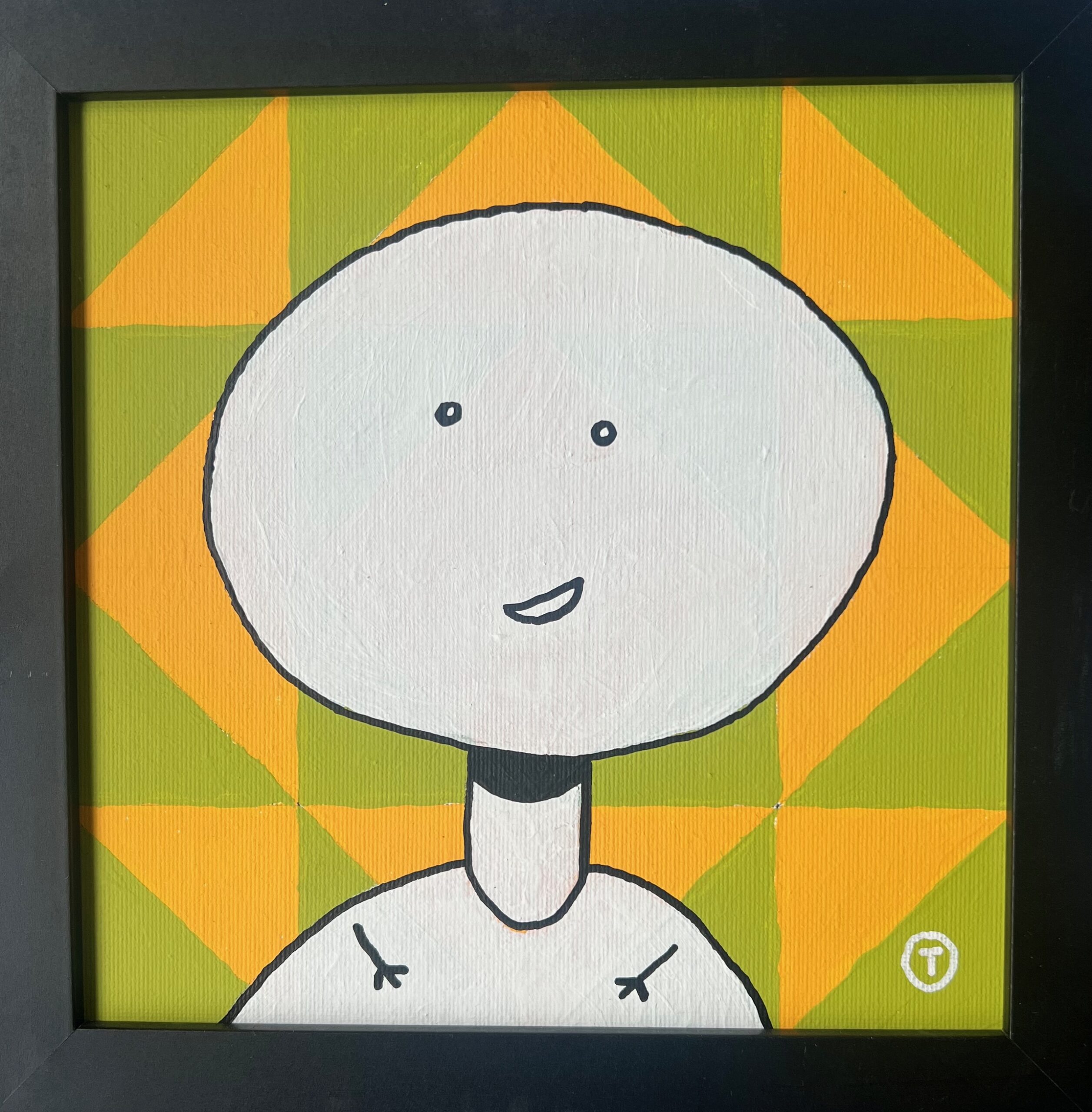 20x20cm Akryl Maleri - Hello