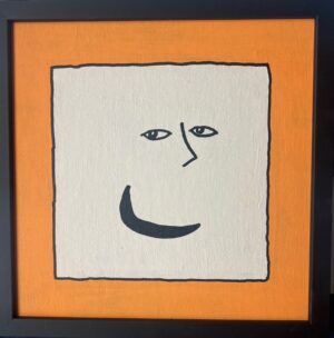 20x20cm Akryl Maleri - Smile
