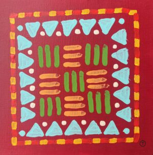 20x20cm Akryl Maleri - Patterns