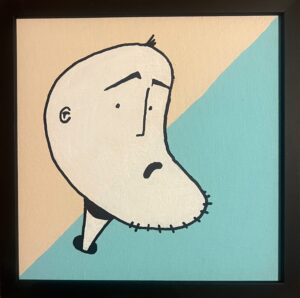 20x20cm Akryl Maleri - Shock
